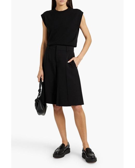 Brunello Cucinelli Black Bead-Embellished Cashmere Top
