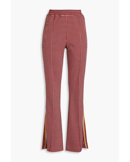 Marni Red Jacquard-knit Fla Pants