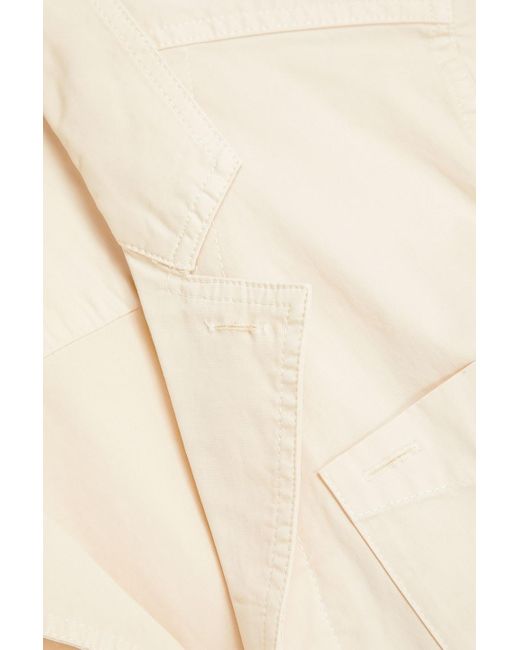 Alex Mill Natural Standard Cropped Stretch-cotton Jumpsuit
