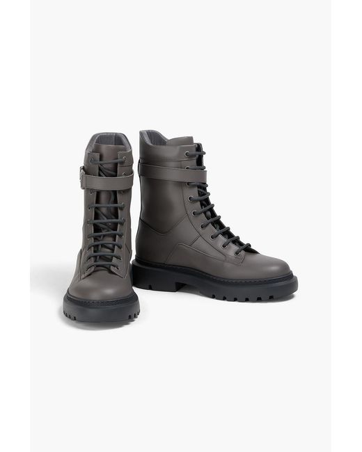 Bally Brown Giole Leather Combat Boots