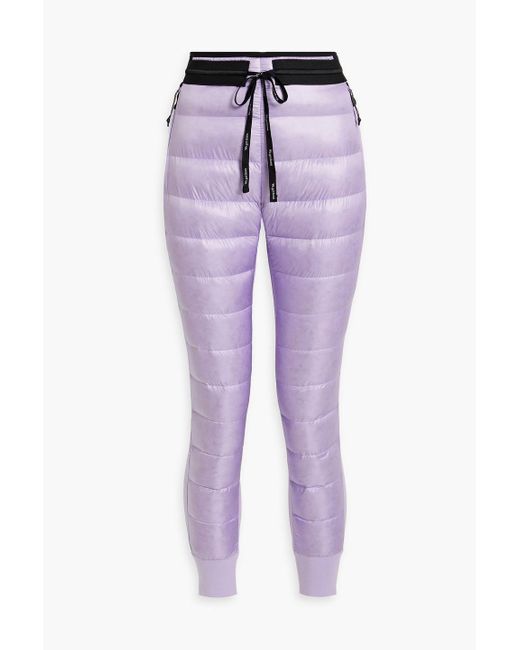 Holden Purple Hybrid Jersey-paneled Quilted Shell Down Pants