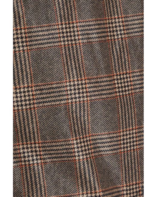 Dunhill Brown Checked Shell Coat for men