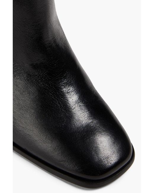Tory Burch Black Banana Heel 100 Leather Knee Boots
