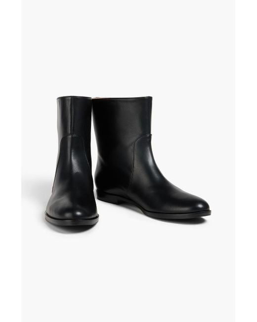Sergio Rossi Black Leather Ankle Boots