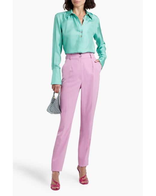 Dolce & Gabbana Pink Twill Tapered Pants