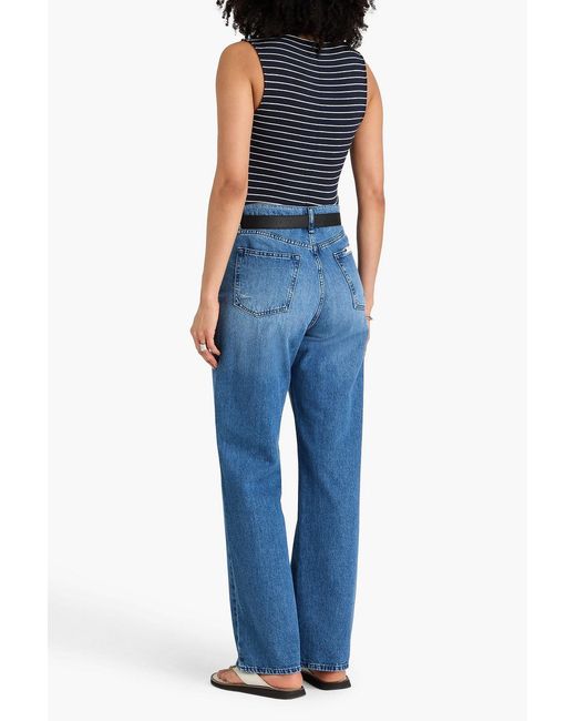 Rag & Bone Blue Striped Stretch-Knit Top
