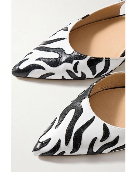 Gabriela Hearst Multicolor Delia Appliquéd Leather Slingback Pumps