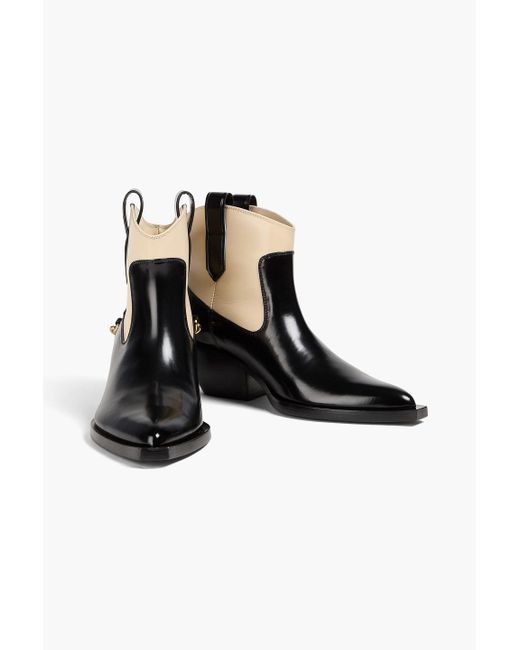Zimmermann Black Duncan Smooth And Glossed-leather Cowboy Boots