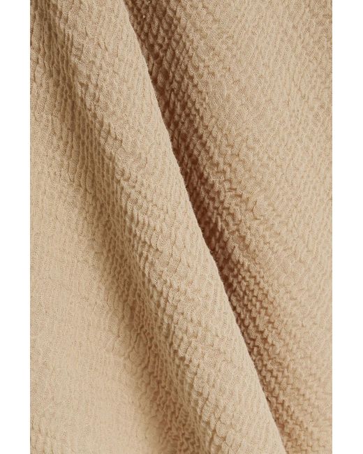 By Malene Birger Natural Biancos Crinkled Ramie And Cotton-Blend Gauze Maxi Skirt