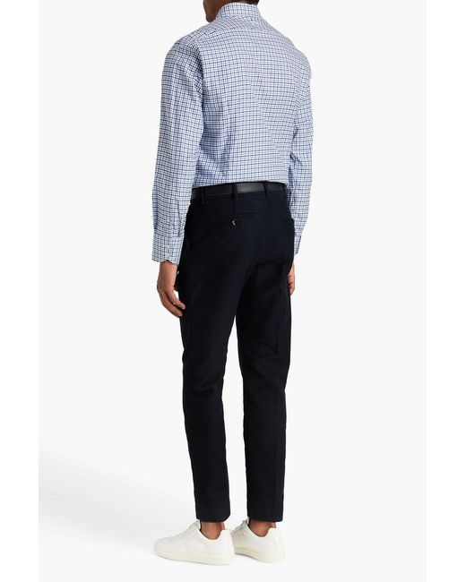 Tom Ford Blue Cotton-Twill Pants for men