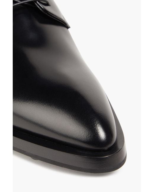 Jil Sander Black Glossed-leather Oxford Shoes for men