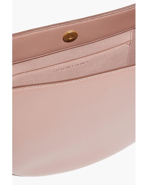 Stella McCartney Pink Frayme Chain-embellished Faux Leather Shoulder Bag