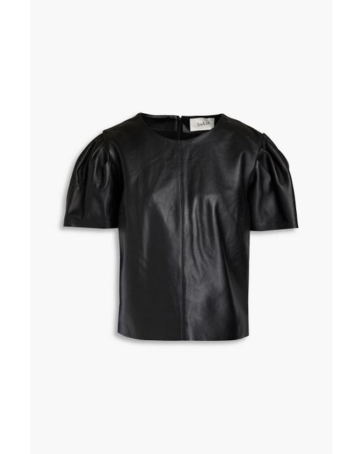 Ba&sh Black Lita Leather Top