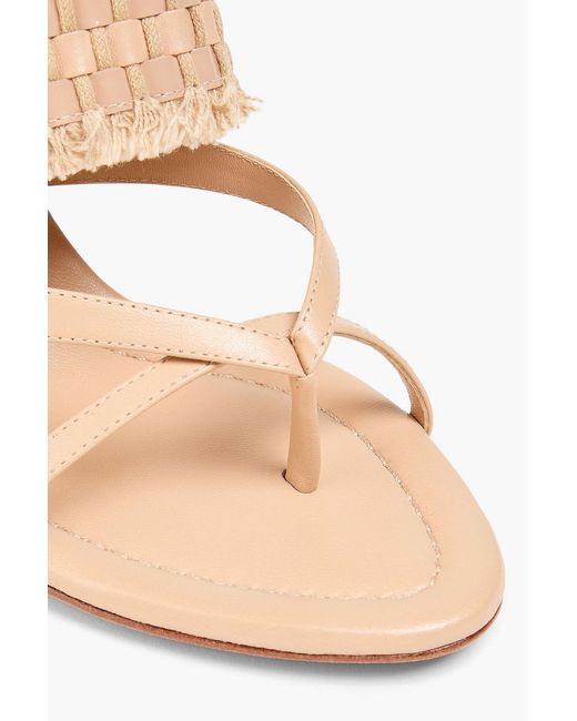 Alexandre Birman White Kate 85 Fringed Leather Sandals