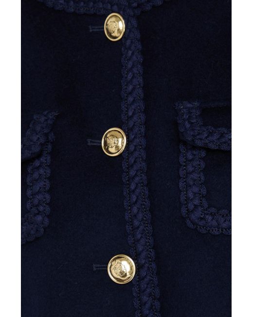 Sandro Blue Wool-Felt Jacket