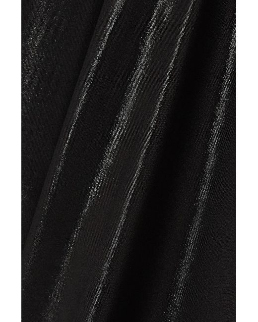 Nensi Dojaka Black Cutout Metallic Stretch-jersey Midi Dress