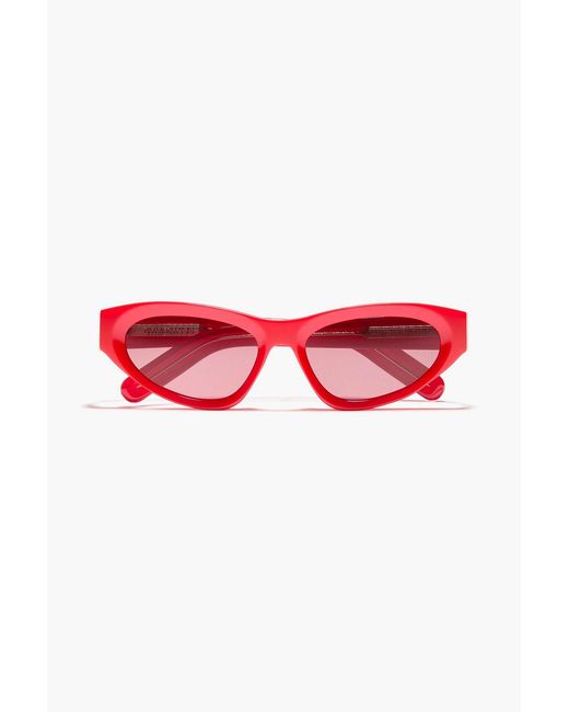 Zimmermann Red Cat-Eye Acetate Sunglasses