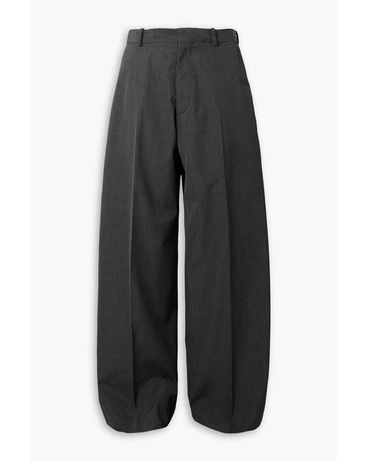 Acne Black Wide-Leg Pinstriped Twill Suit Pants for men