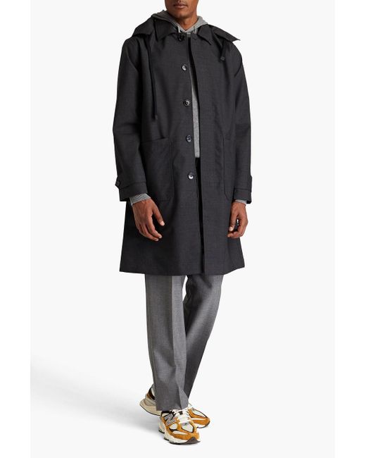 Hooded trench coat mens deals