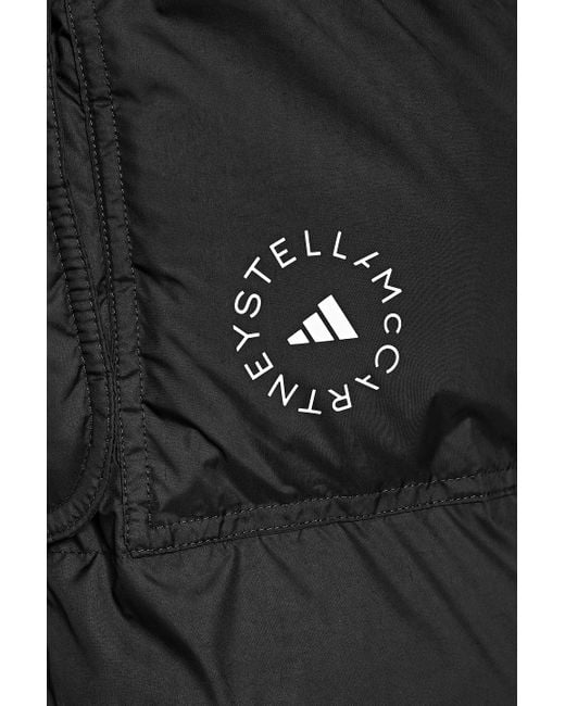 Adidas By Stella McCartney Black Quilted Shell Hooded Coat