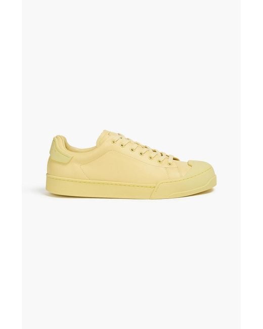 Marni Yellow Leather Sneakers for men