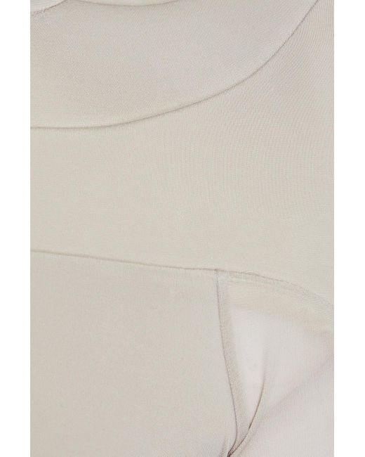 Rick Owens White Cropped Jersey Top