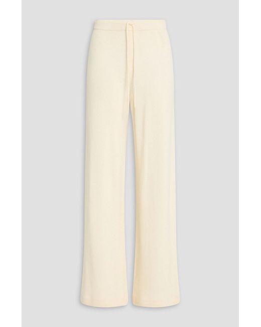 Theory White Wool And Cashmere-Blend Track Pants