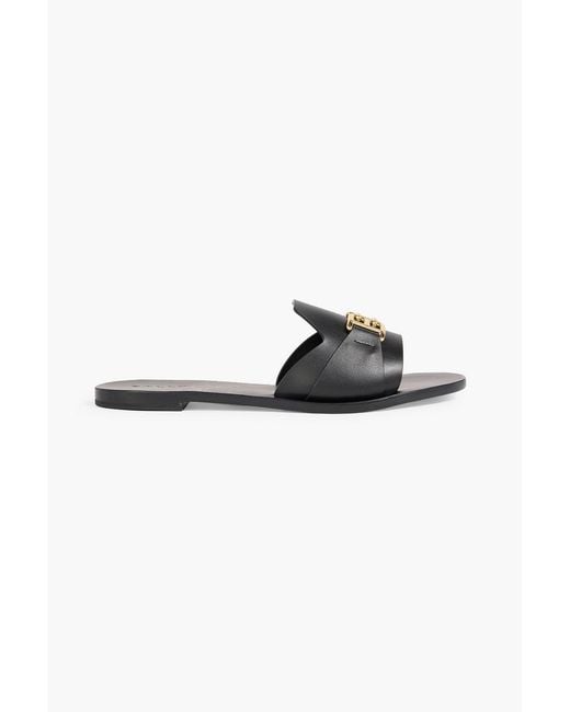 Bally Black Positano Embellished Leather Slides