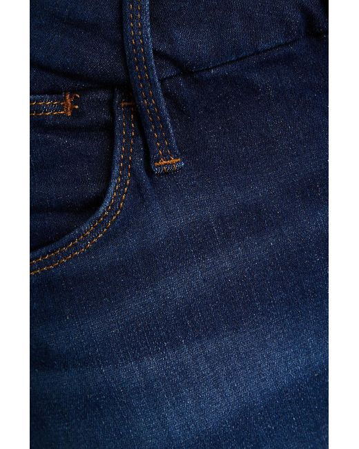 FRAME Blue Le easy hoch sitzende kick-flare-jeans in ausgewaschener optik
