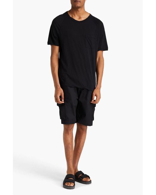 James Perse Black Cotton And Linen-blend T-shirt for men