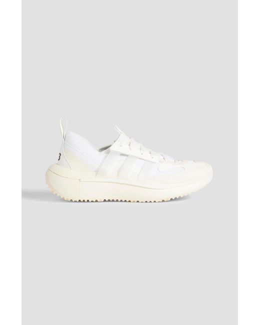 Y-3 White Qisan Cosy Ii Shell And Neoprene Sneakers for men