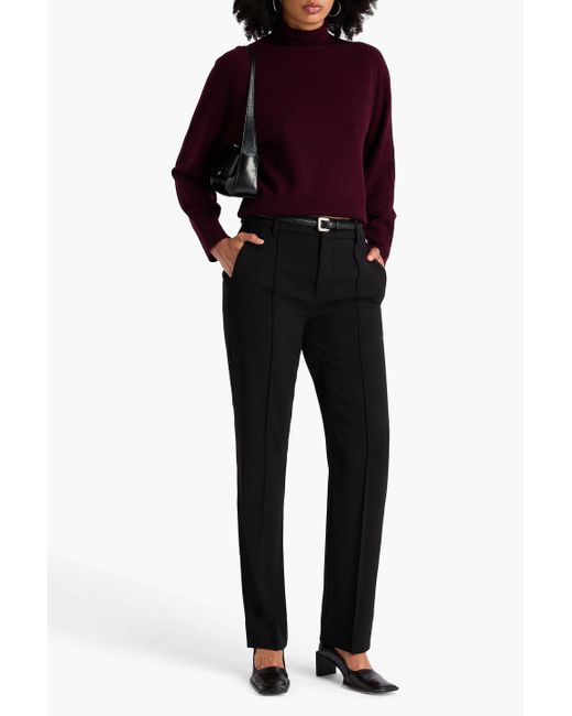 Vince Black Hose mit geradem bein aus crêpe