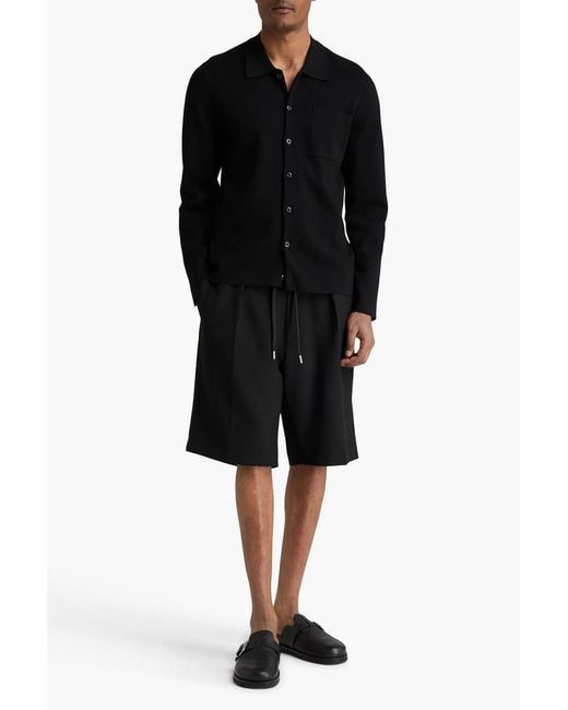 Sandro Black Stretch-Jersey Drawstring Shorts for men