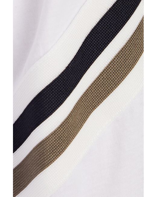The Upside Gray Espera Beaumont Striped Cotton-jersey Top