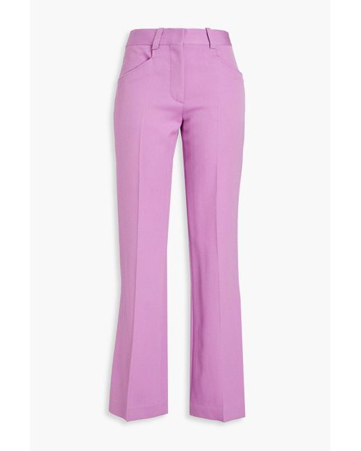 Victoria Beckham Pink Wool-twill Straight-leg Pants