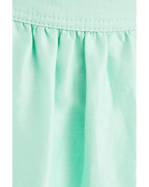Aje. Green Mirabelle Wrap-effect Linen-blend Maxi Skirt