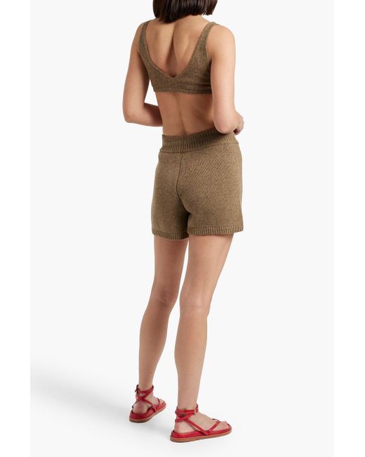 Khaite Natural Kev Cashmere-blend Shorts
