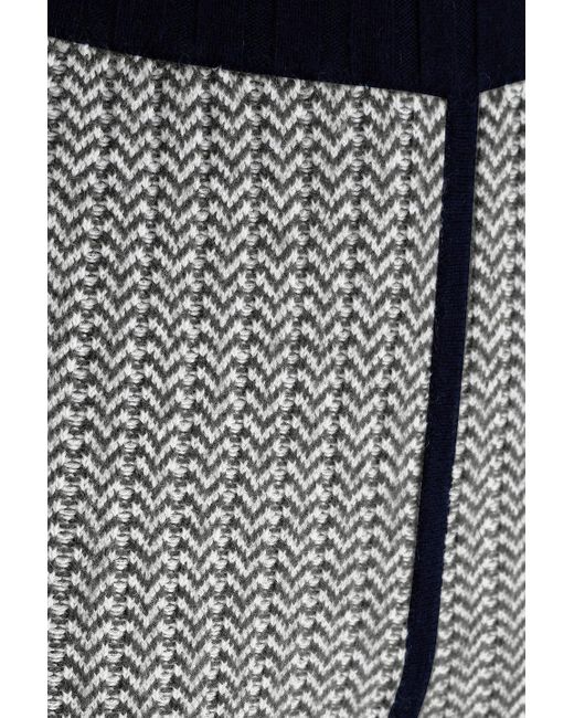 Perfect Moment Gray Herringbone Wool-Blend Base Layer