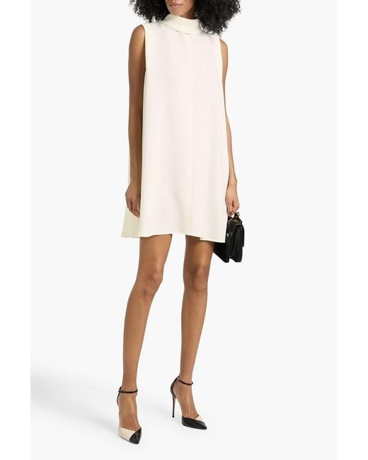 Victoria Beckham White Crepe Mini Dress