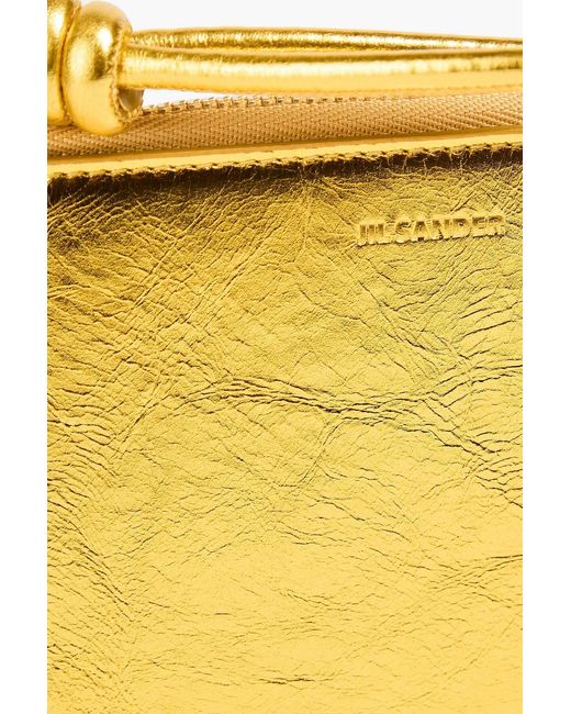 Jil Sander Yellow Crinkled-Leather Cardholder