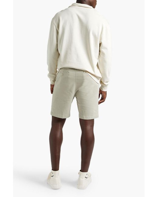 Onia Natural Cotton-blend Twill Shorts for men
