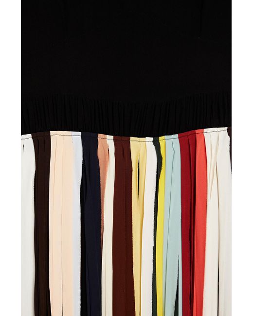 Chloé Black Fringed Silk Maxi Dress