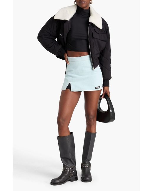 Coperni Blue Skirt-effect Denim Shorts