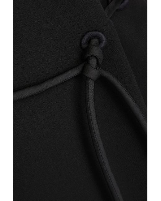 Emporio Armani Black Minikleid aus crêpe mit gürtel