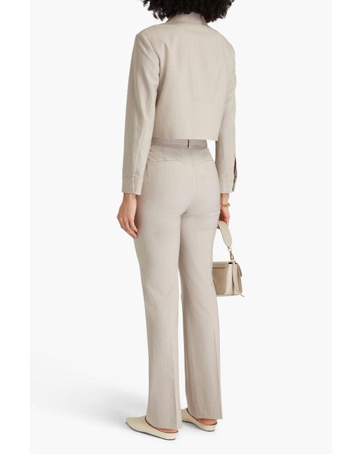 Theory Natural Cropped Wool-blend Jacket