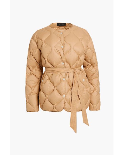 Rag & Bone Rudy Quilted Shell Down Jacket in Natural Lyst