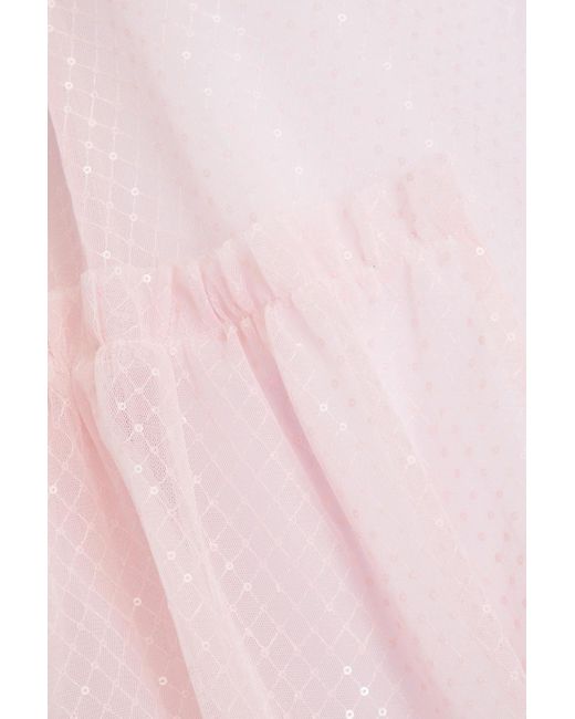 The Vampire's Wife Pink The Fairy Goddess Embellished Tulle Mini Dress