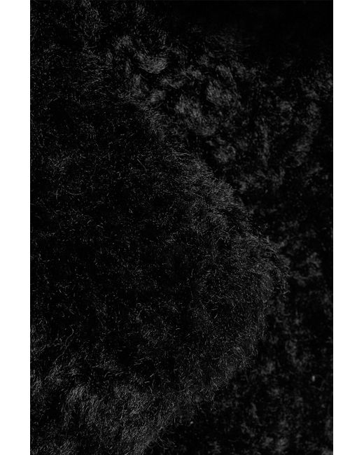 Stand Studio Black Charmaine Reversible Faux Shearling Jacket