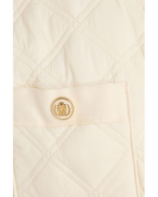 Veronica Beard Natural Shalia Quilted Shell Jacket