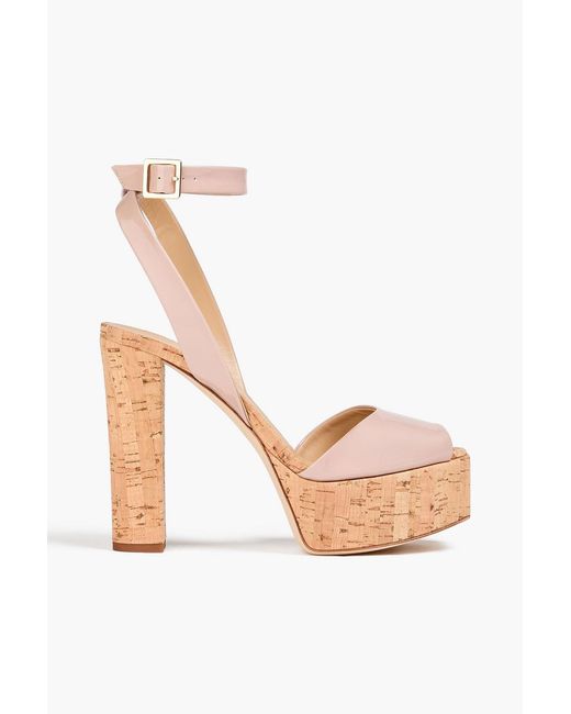 Giuseppe Zanotti Pink Betty Patent-Leather Platform Sandals